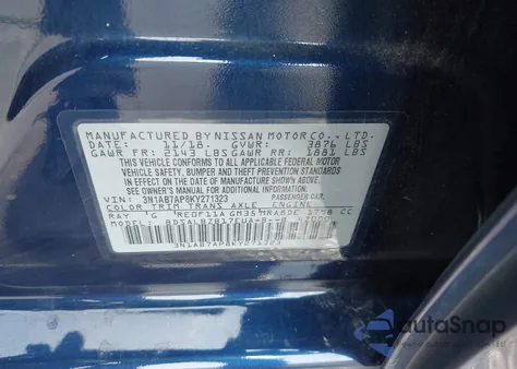 2019 Nissan Sentra S from USA, damaged, VIN 3N1AB7AP8KY271323